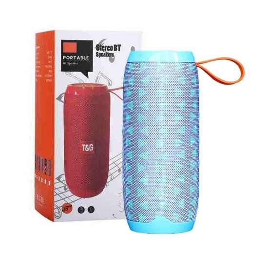 T&G Portable Bluetooth Speaker TG-106 Hands-Free Calls/TF/AUX/FM Silver Blue T&G Portable Bluetooth Speaker TG-106 Hands-Free Calls/TF/AUX/FM Silver Blue